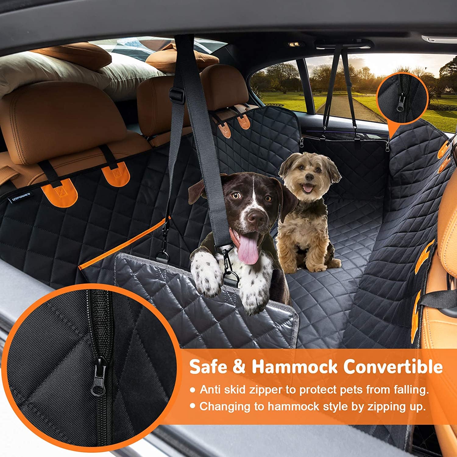 Dog Car Seat Cover for Pets 100% Waterproof Seat Cover