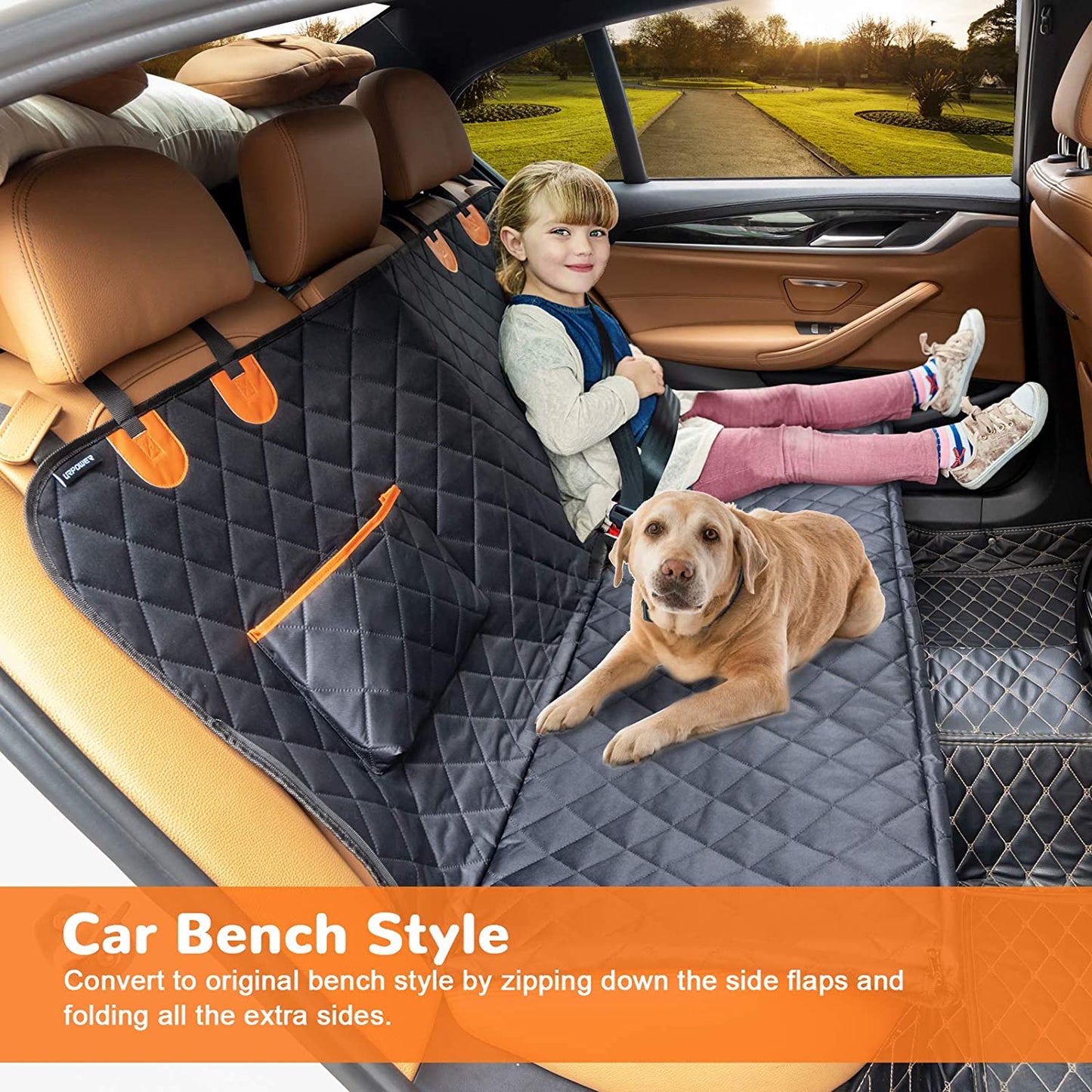 Dog Car Seat Cover for Pets 100% Waterproof Seat Cover