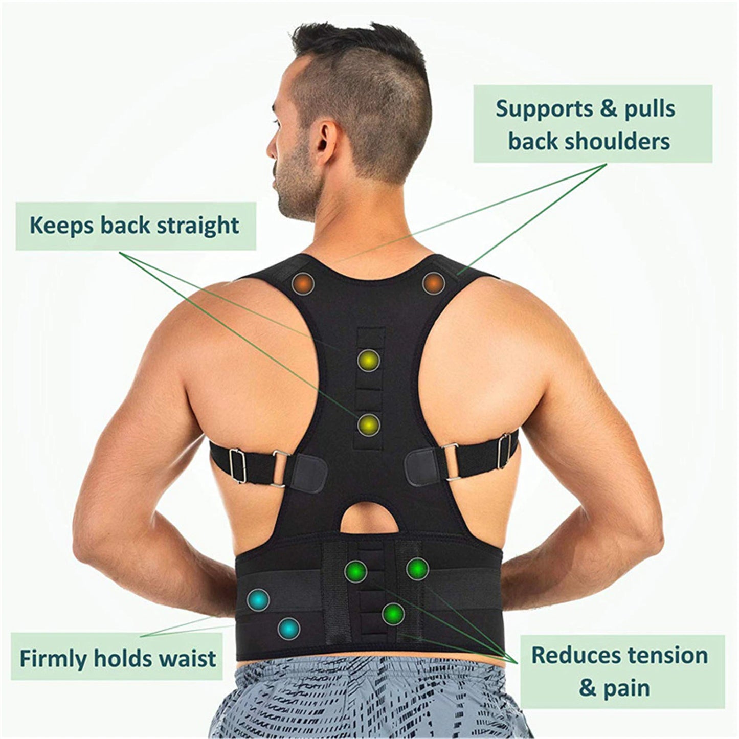 Flexible Back Brace To Fix Your Posture & Back Pain for Men/Women