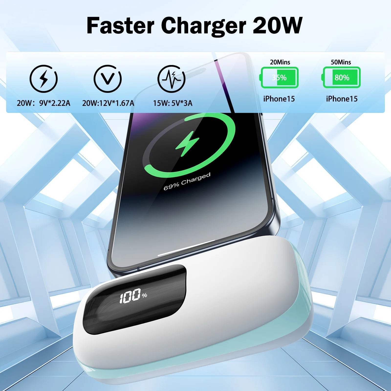 Portable Charger Power Bank Type-C port 5000mAh